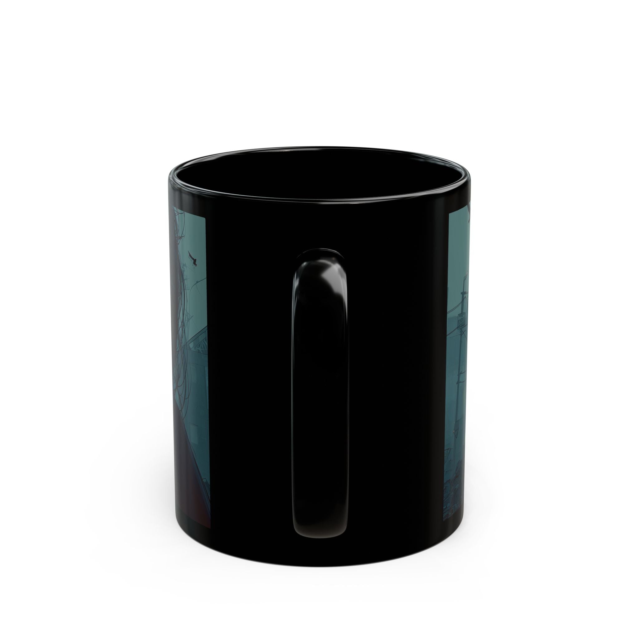 Black Mug — Warrior Woman Portrait (11oz & 15oz)