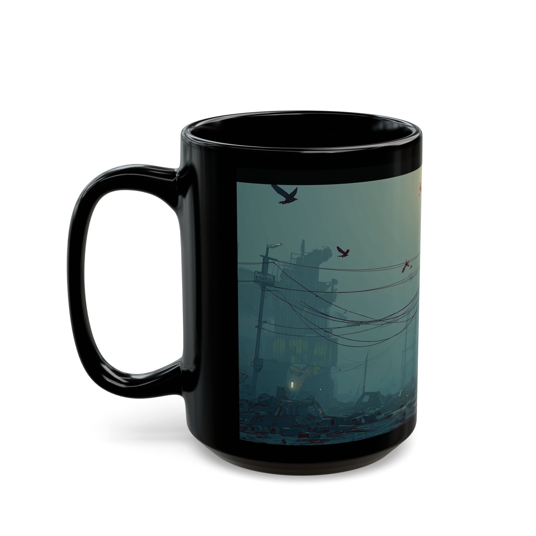 Black Mug — Warrior Woman Portrait (11oz & 15oz)