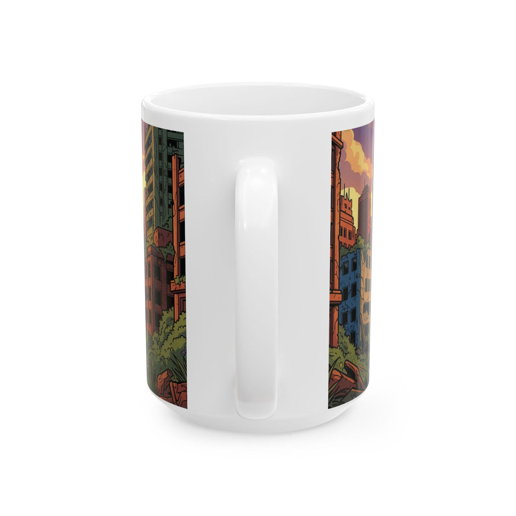 Ceramic Mug — Teal Portrait Art (11oz & 15oz)