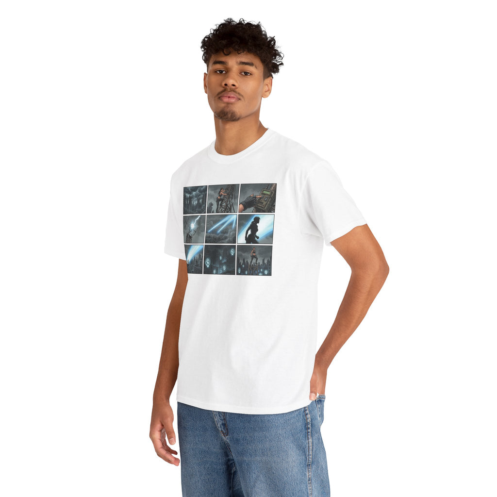 Gaming Montage T‑Shirt — Action Hero Collage Tee