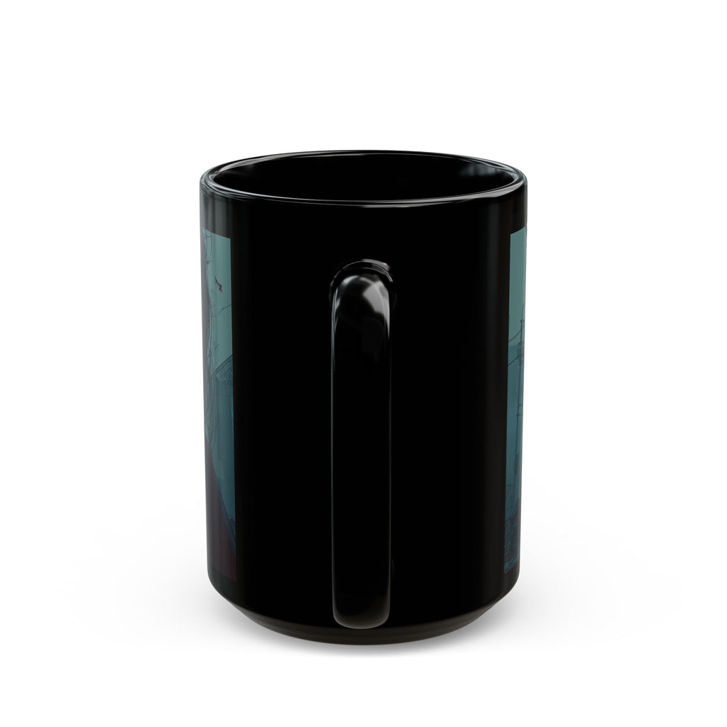 Black Mug — Warrior Woman Portrait (11oz & 15oz)