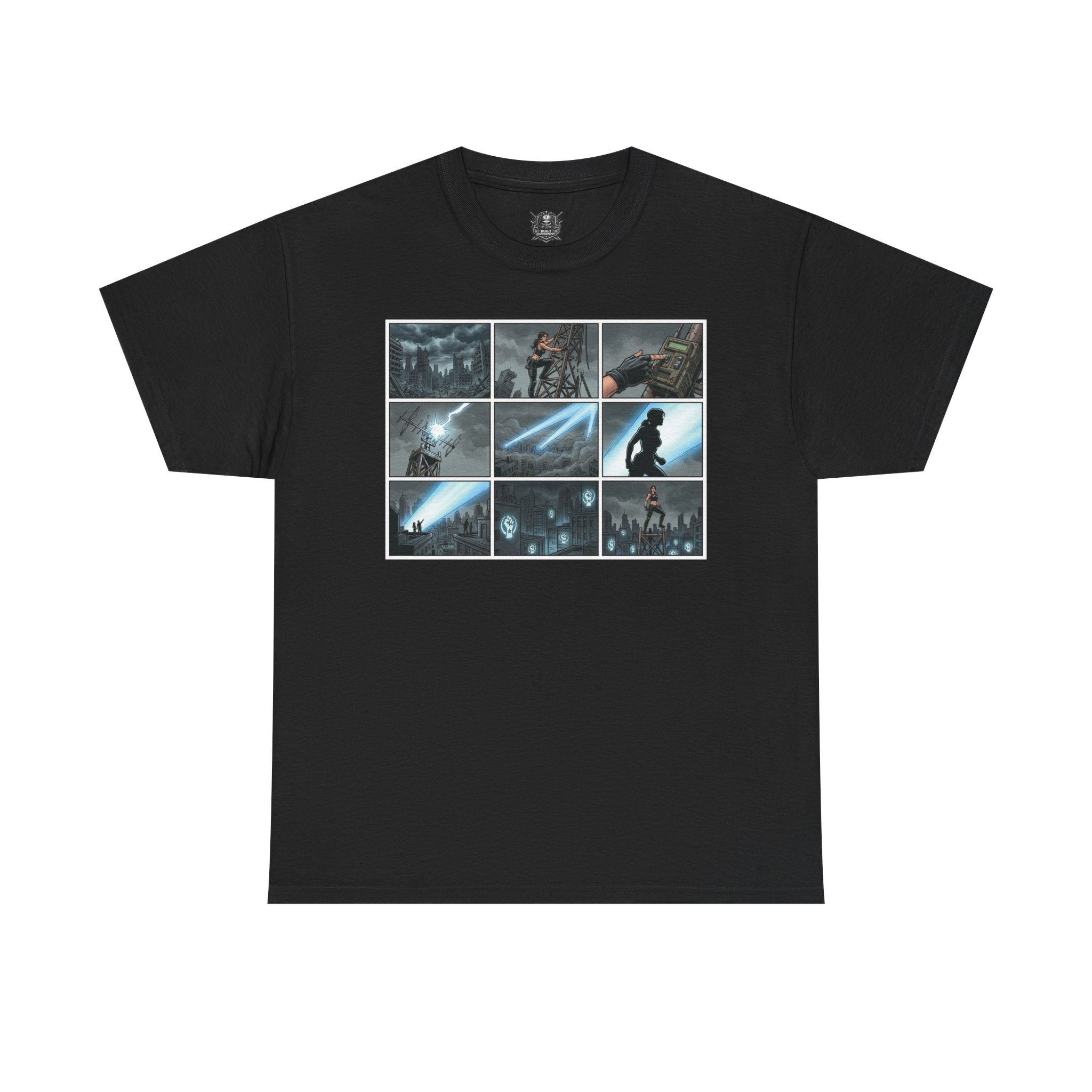 Gaming Montage T‑Shirt — Action Hero Collage Tee