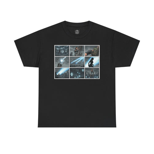 Gaming Montage T‑Shirt — Action Hero Collage Tee