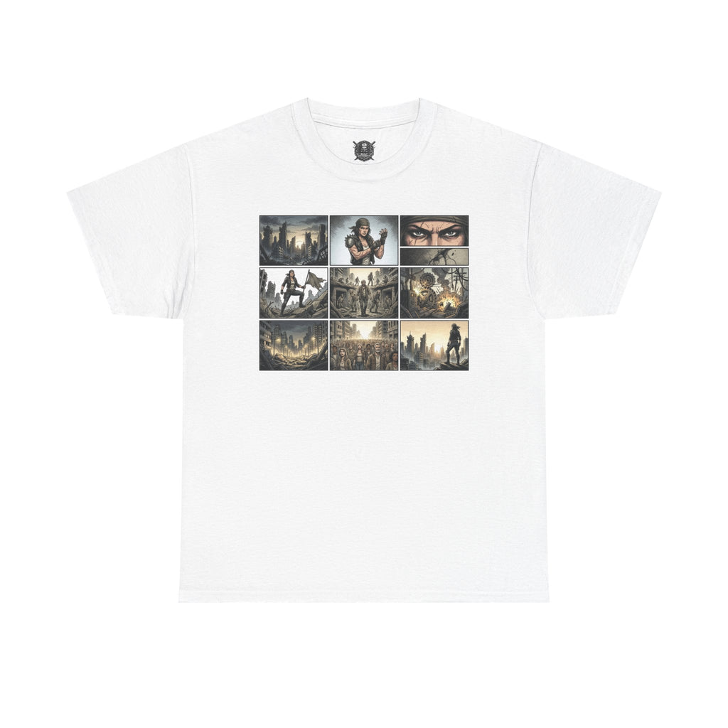 Gaming Montage T‑Shirt — Defiant Hero Collage Tee