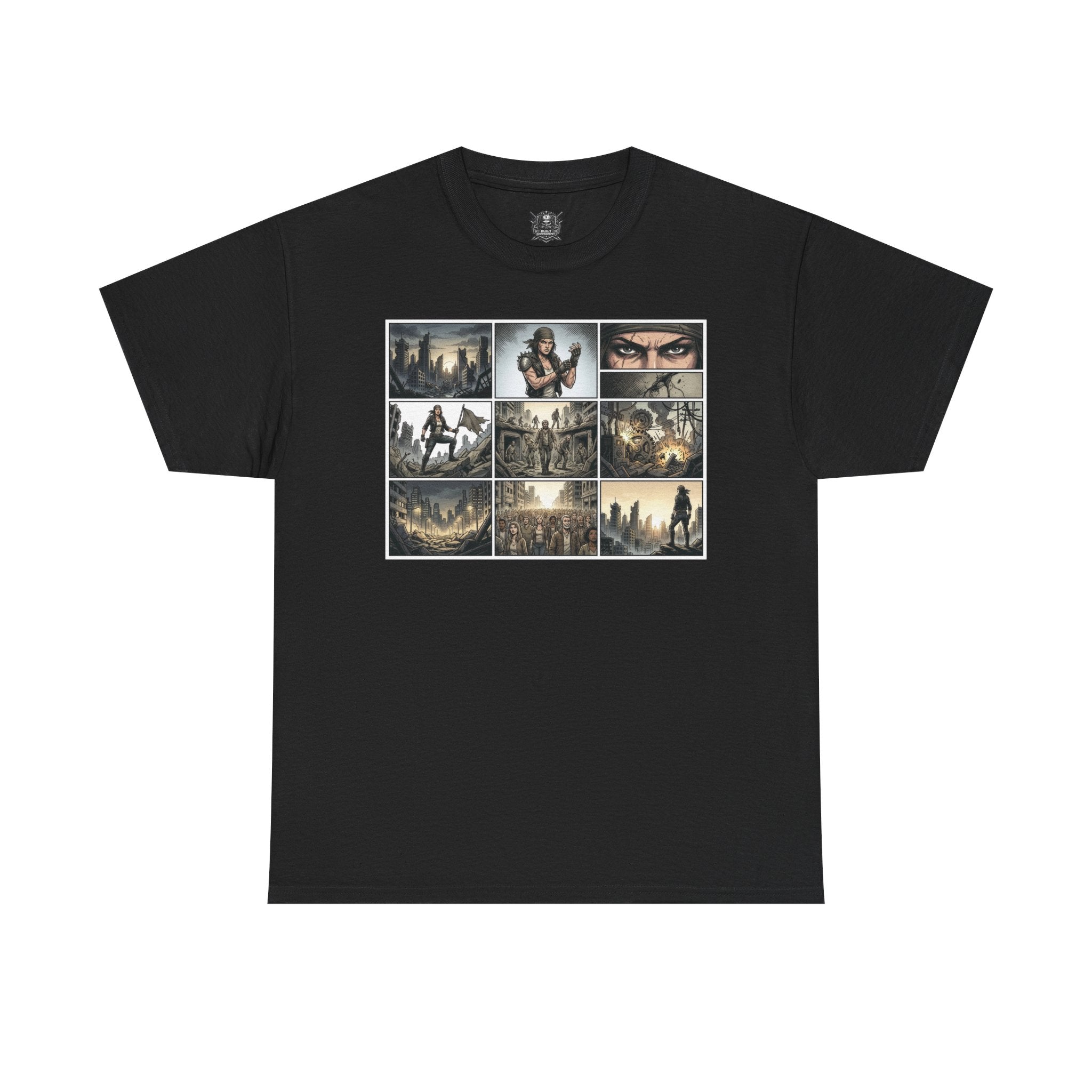 Gaming Montage T‑Shirt — Defiant Hero Collage Tee