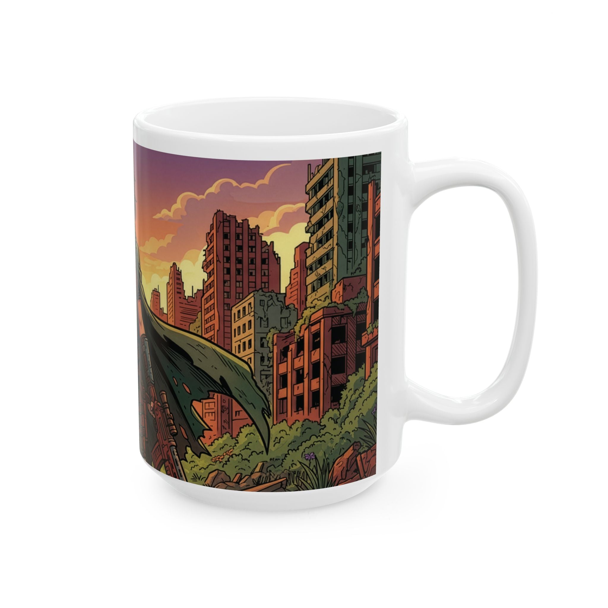 Ceramic Mug — Teal Portrait Art (11oz & 15oz)