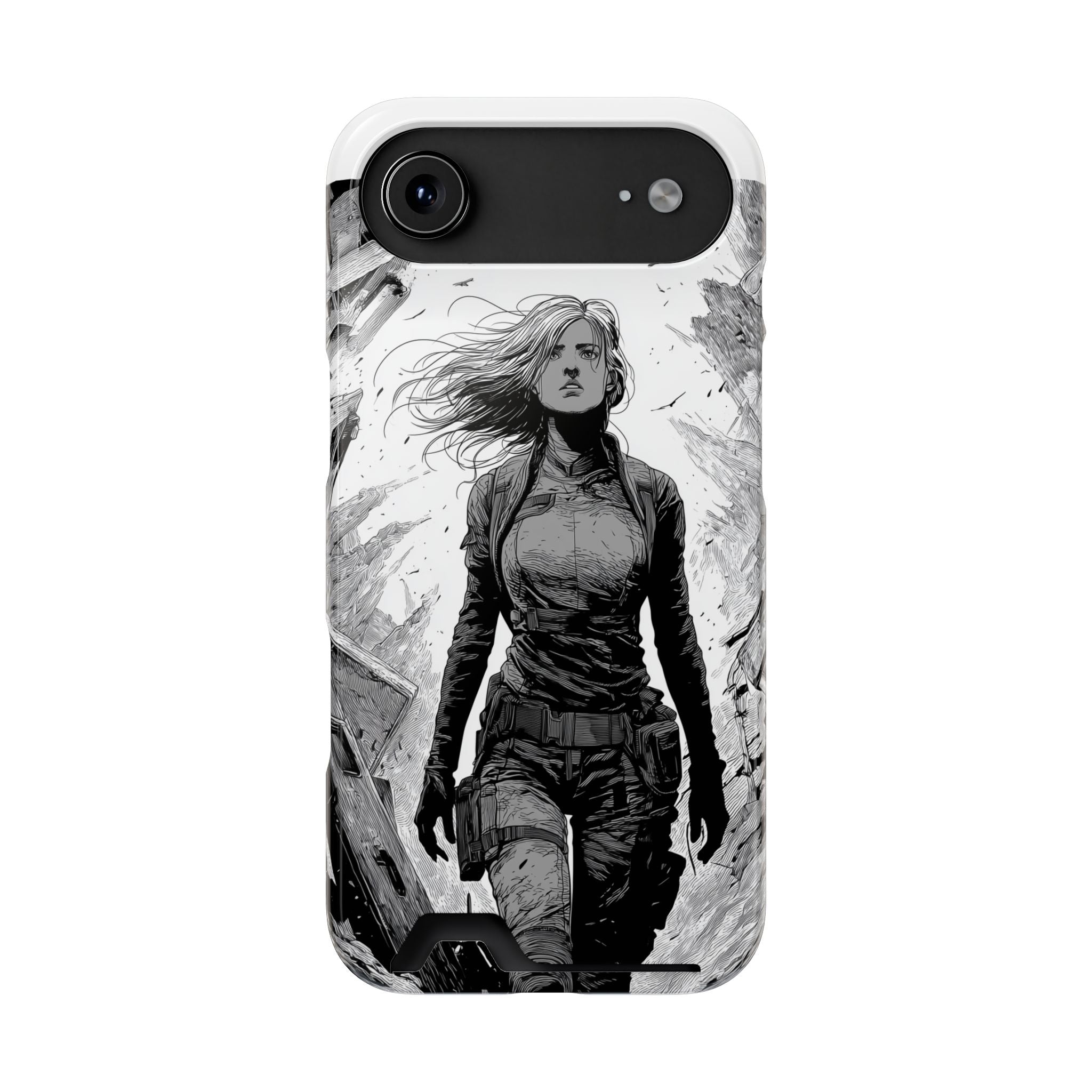 Phone Case — Warrior Art with Card Holder