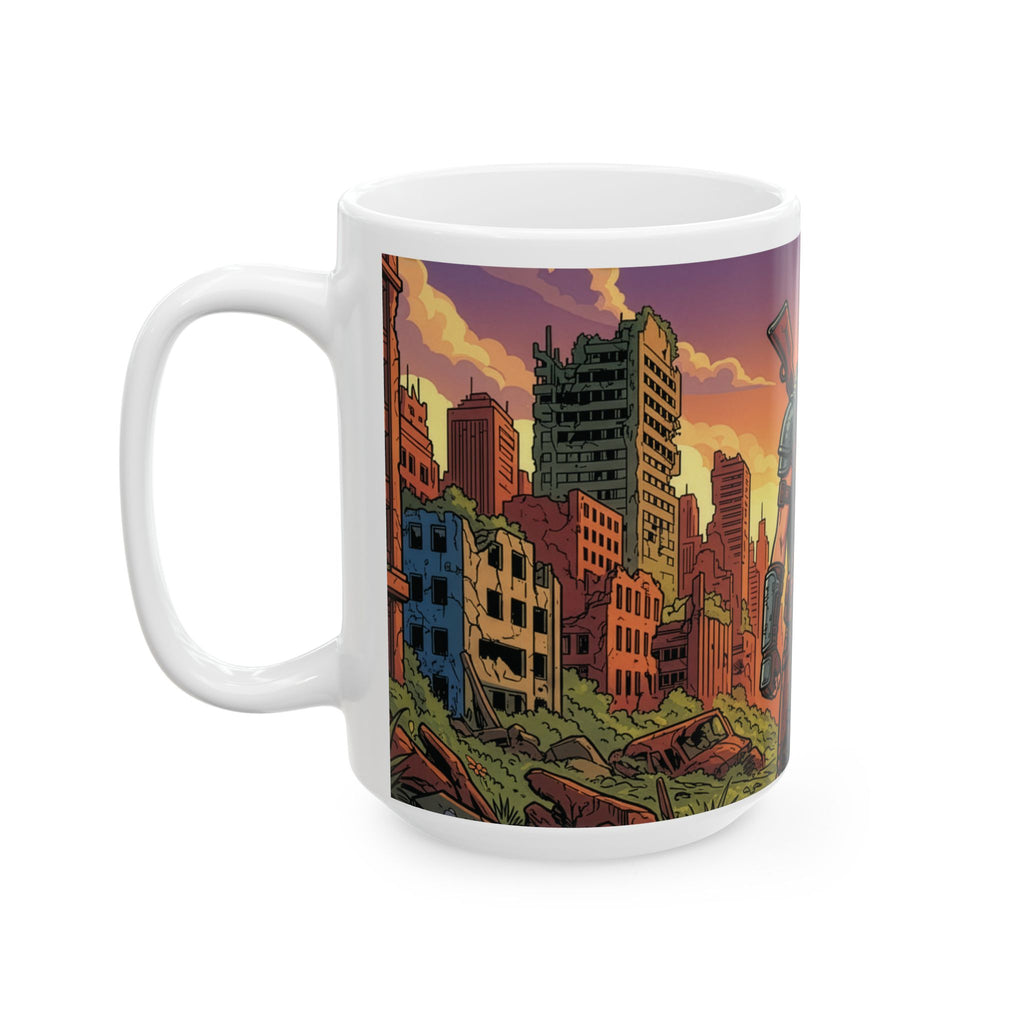 Ceramic Mug — Teal Portrait Art (11oz & 15oz)