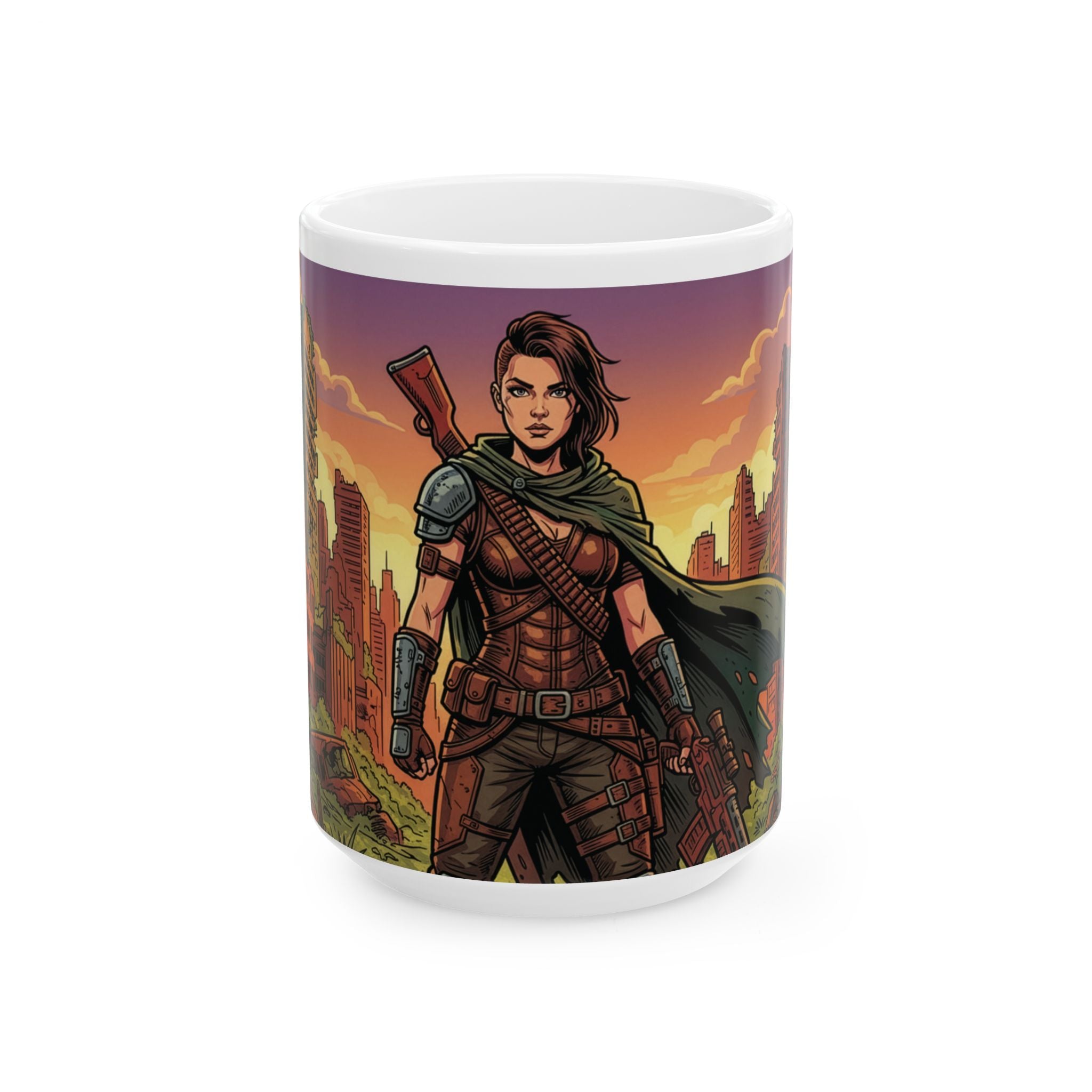 Ceramic Mug — Teal Portrait Art (11oz & 15oz)