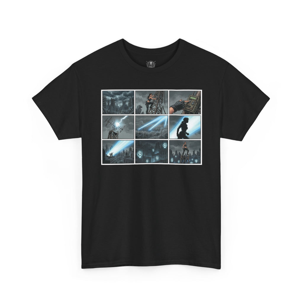 Gaming Montage T‑Shirt — Action Hero Collage Tee