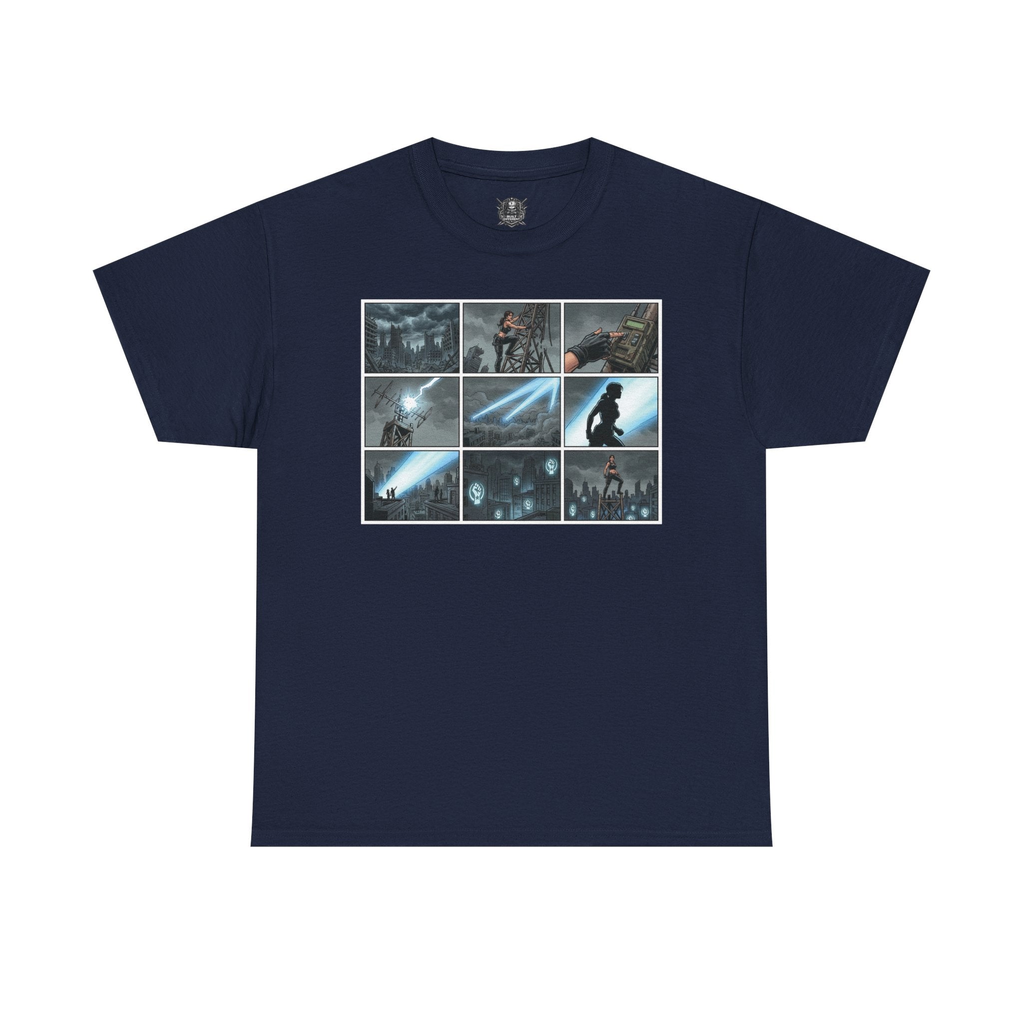 Gaming Montage T‑Shirt — Action Hero Collage Tee
