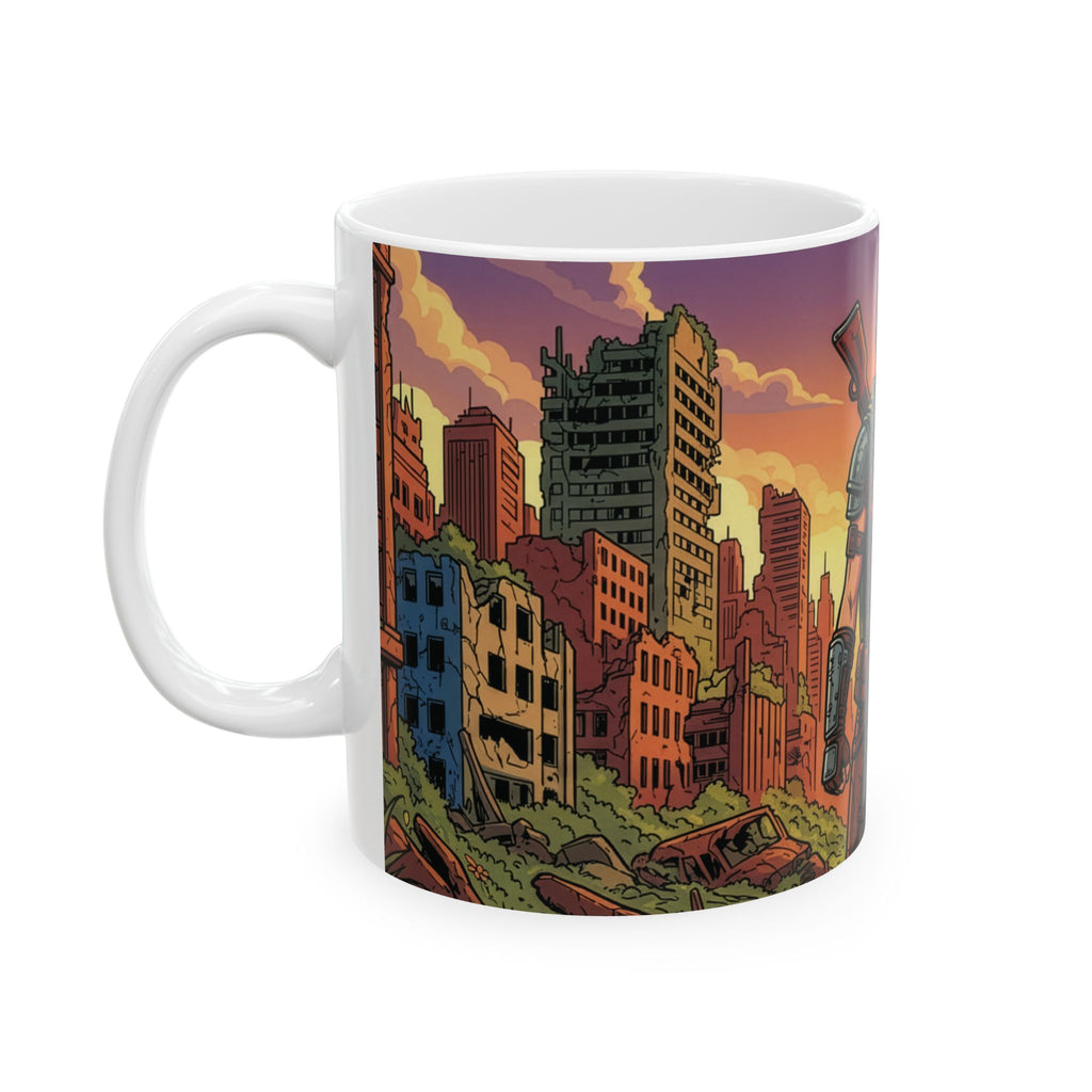 Ceramic Mug — Teal Portrait Art (11oz & 15oz)