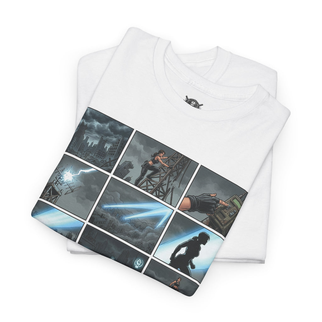 Gaming Montage T‑Shirt — Action Hero Collage Tee