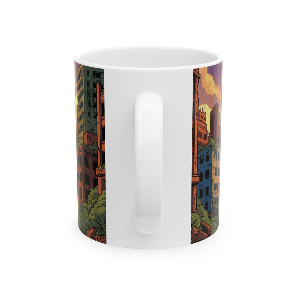 Ceramic Mug — Teal Portrait Art (11oz & 15oz)
