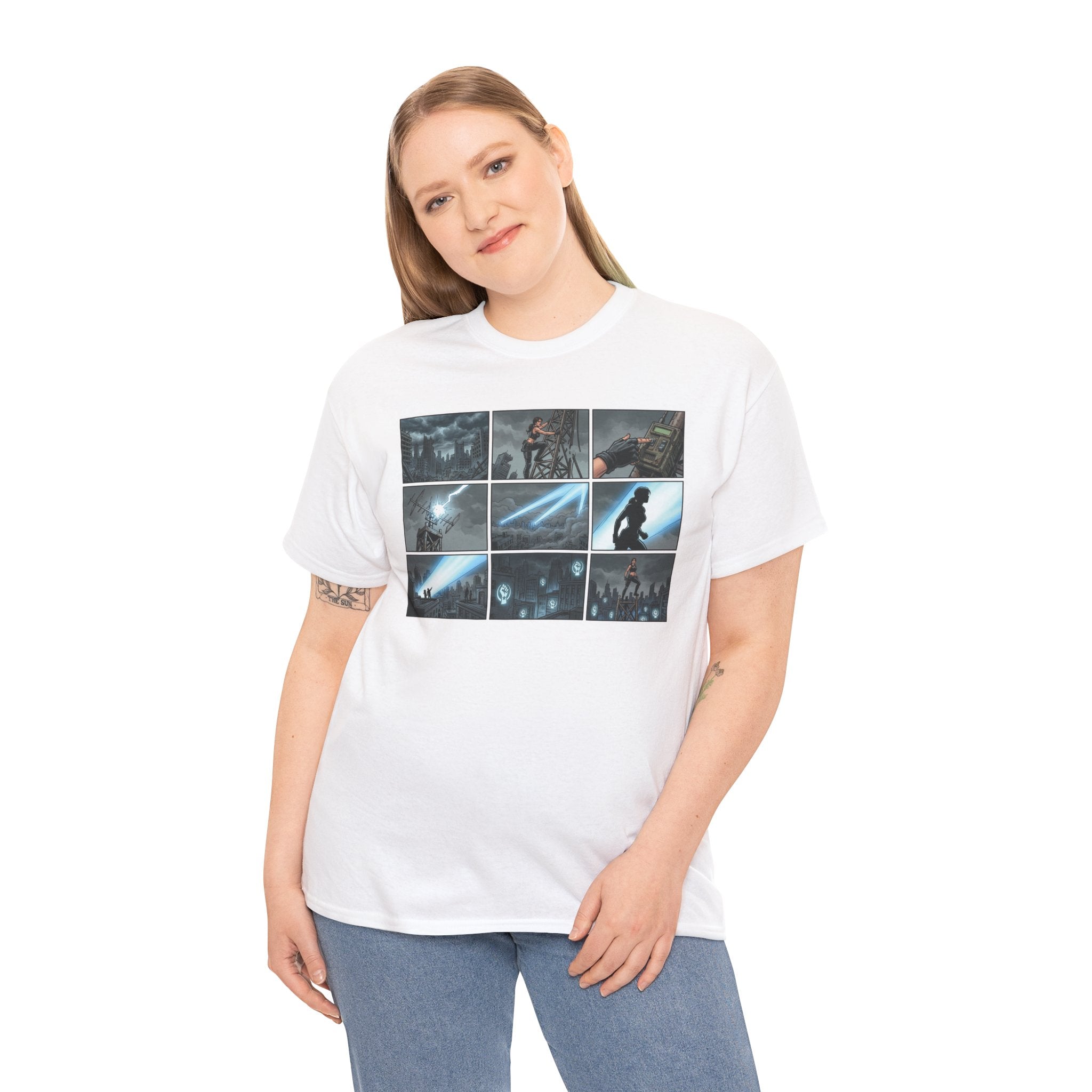 Gaming Montage T‑Shirt — Action Hero Collage Tee
