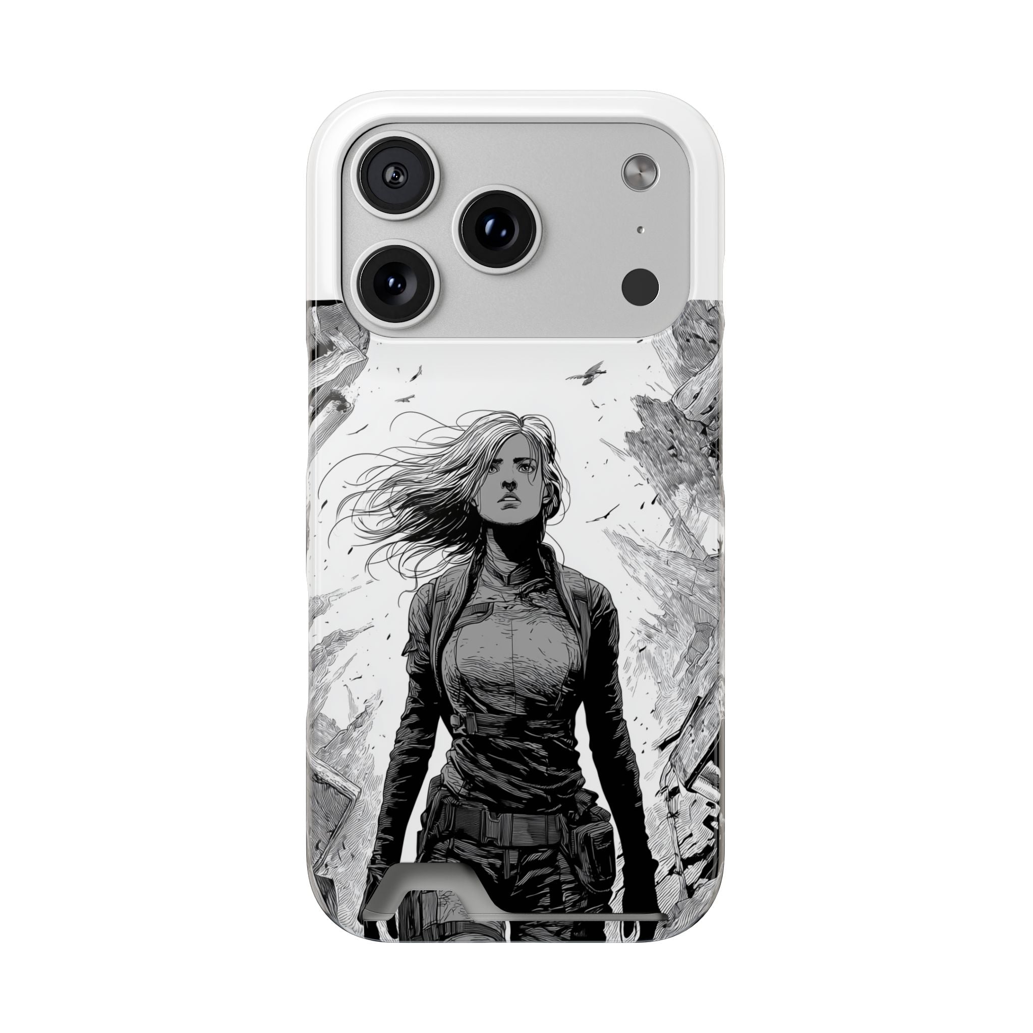 Phone Case — Warrior Art with Card Holder