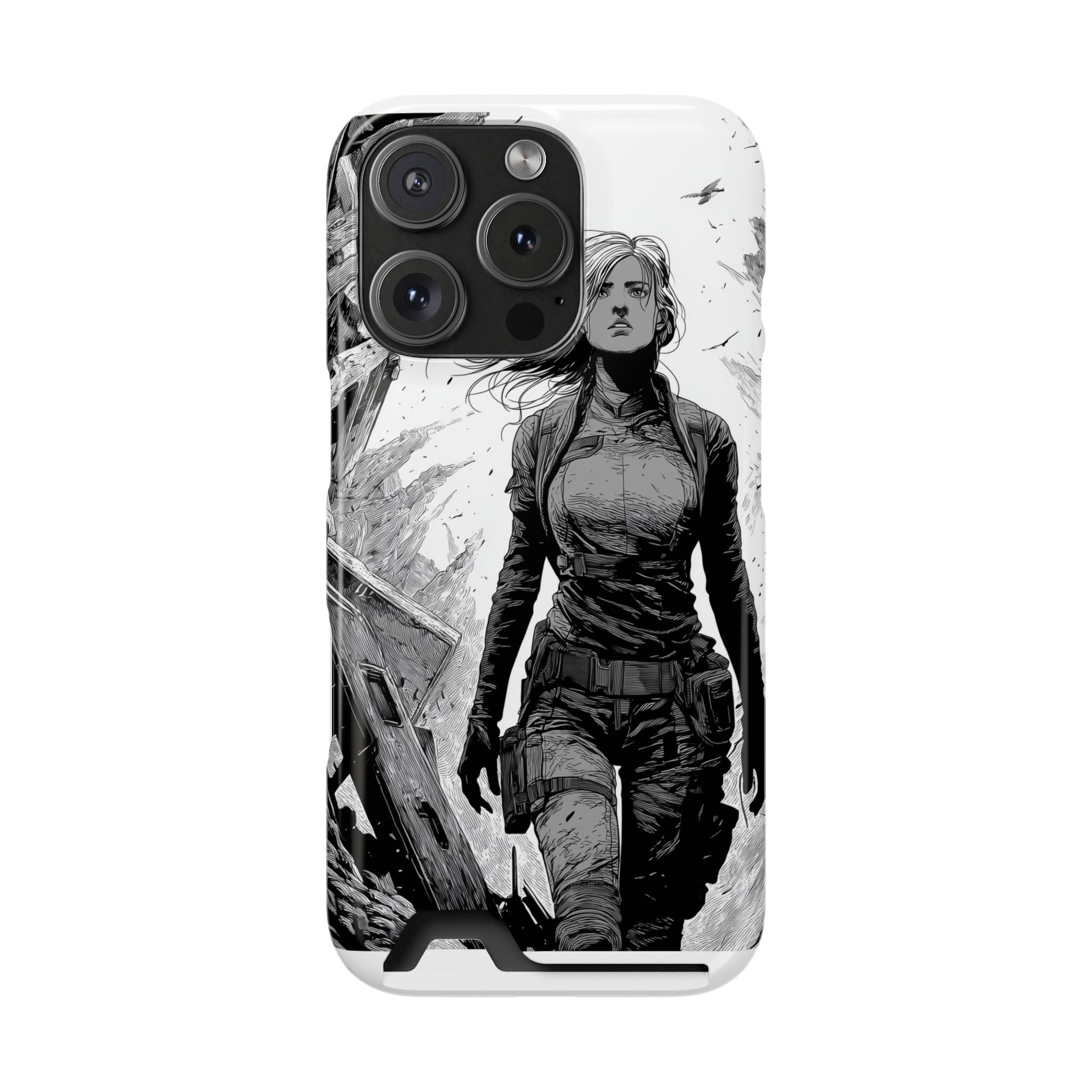 Phone Case — Warrior Art with Card Holder