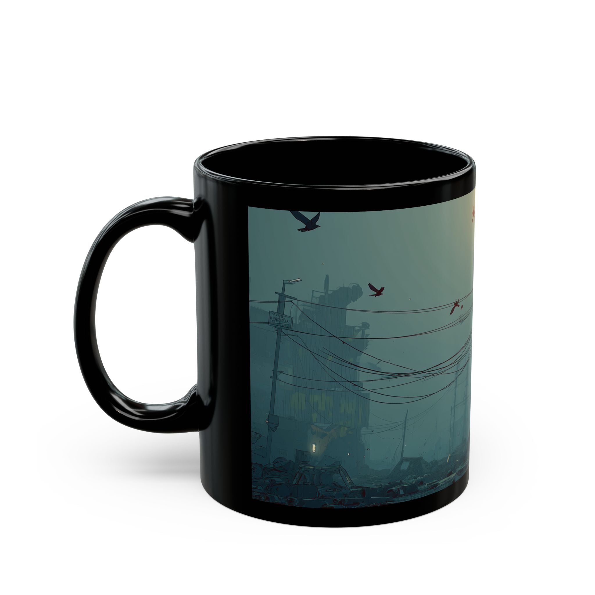 Black Mug — Warrior Woman Portrait (11oz & 15oz)